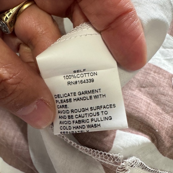 SNDYS Australia Swim Trendy cover up brown and White oversized top SZ 6 - Picture 6 of 10